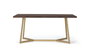 GINER Y COLOMER Mesa de Comedor de Madera de Mango con Patas Doradas 170x90 cm